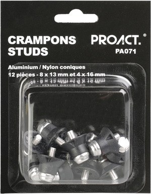 ProAct PA071 - BOÎTE DE 12 CRAMPONS ALU/NYLON CONIQUES