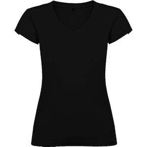 Roly CA6646 - VICTORIA T-shirt en manches courtes pour femme avec col V et achevé en côte 1x1