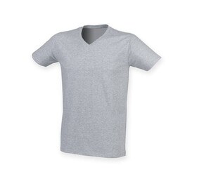 Skinnifit SF122 - Tee-Shirt Col V Homme Stretch en Coton