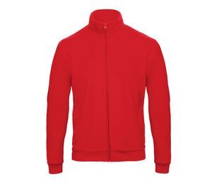 B&C ID206 - Sweat Homme Grand Zip Rouge