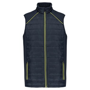 WK. Designed To Work WK606 - Bodywarmer DayToDay bi-matière Navy/Fluorescent Yellow