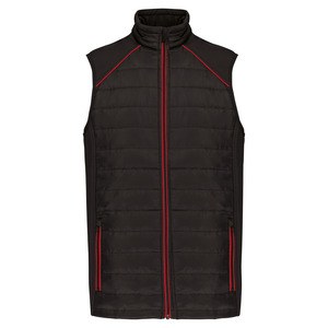 WK. Designed To Work WK606 - Bodywarmer DayToDay bi-matière Noir-Rouge