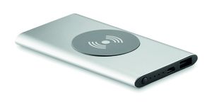 GiftRetail MO9498 - POWER&WIRELESS Powerbank sans fil 4000mAh. matt silver