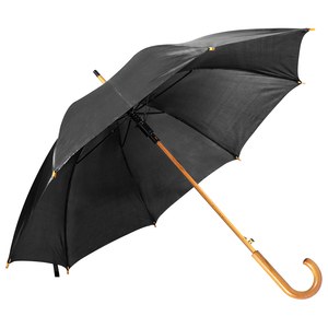 EgotierPro 39529 - Parapluie Automatique Polyester 190T, Manche Bois CLOUDY