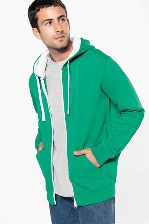 Kariban K466 - Sweat-shirt zippé capuche contrastée