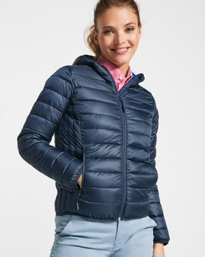 Roly RA5091 - NORWAY WOMAN  Veste femme matelassée avec rembourage touché plume et capuche fixe ajustée