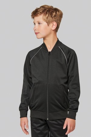 PROACT PA385 - Veste de survêtement zippée avec liseré enfant